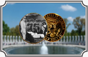 VJ 75th Anniversary Gold Dollar Coin